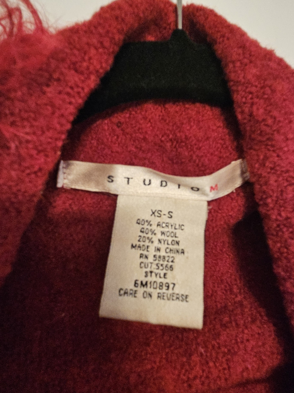 Studio M Red Teddy Jacket